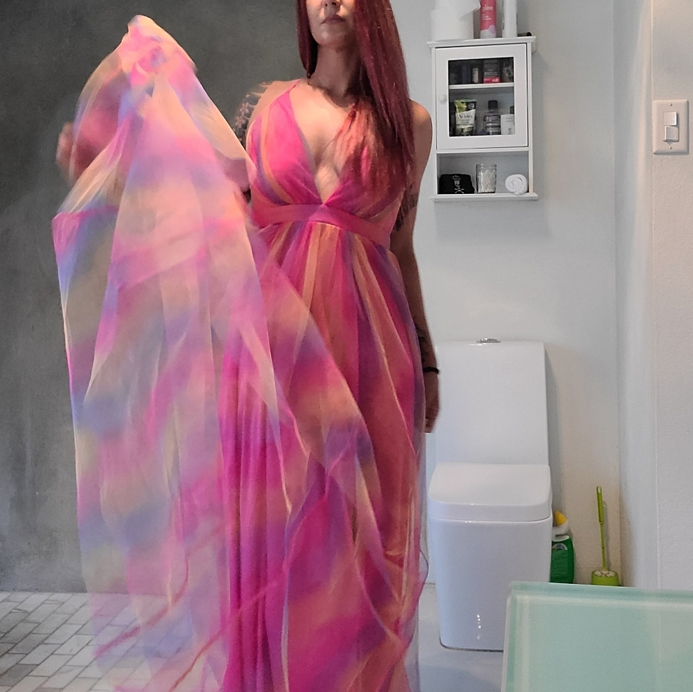 Bright Flowy Maxi Gown